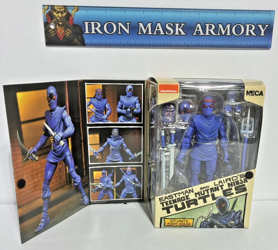 NECA TMNT Mirage Comics Bundle — Ultimate Foot Ninja & Hunter Leonardo | 7-Inch Action Figures | New in Box