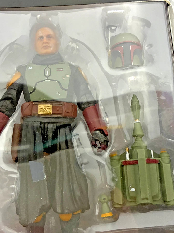 Star Wars The Black Series — Boba Fett (Throne Room) Deluxe #BOBF 02 | The Book of Boba Fett | 6-Inch Action Figure | Box Damaged