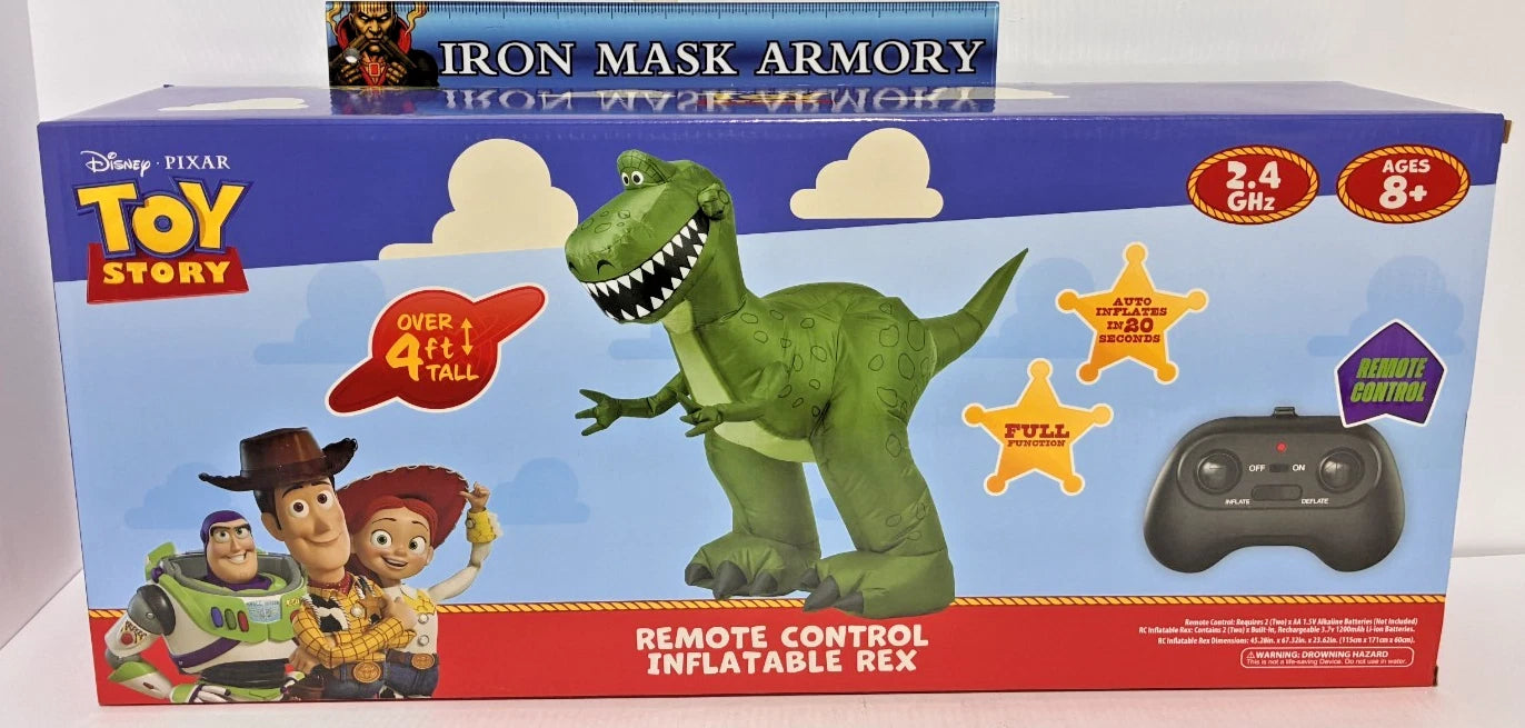 Disney Pixar Toy Story — Remote Control Inflatable Rex | 4-Foot Tall RC Figure | Toy Story 5