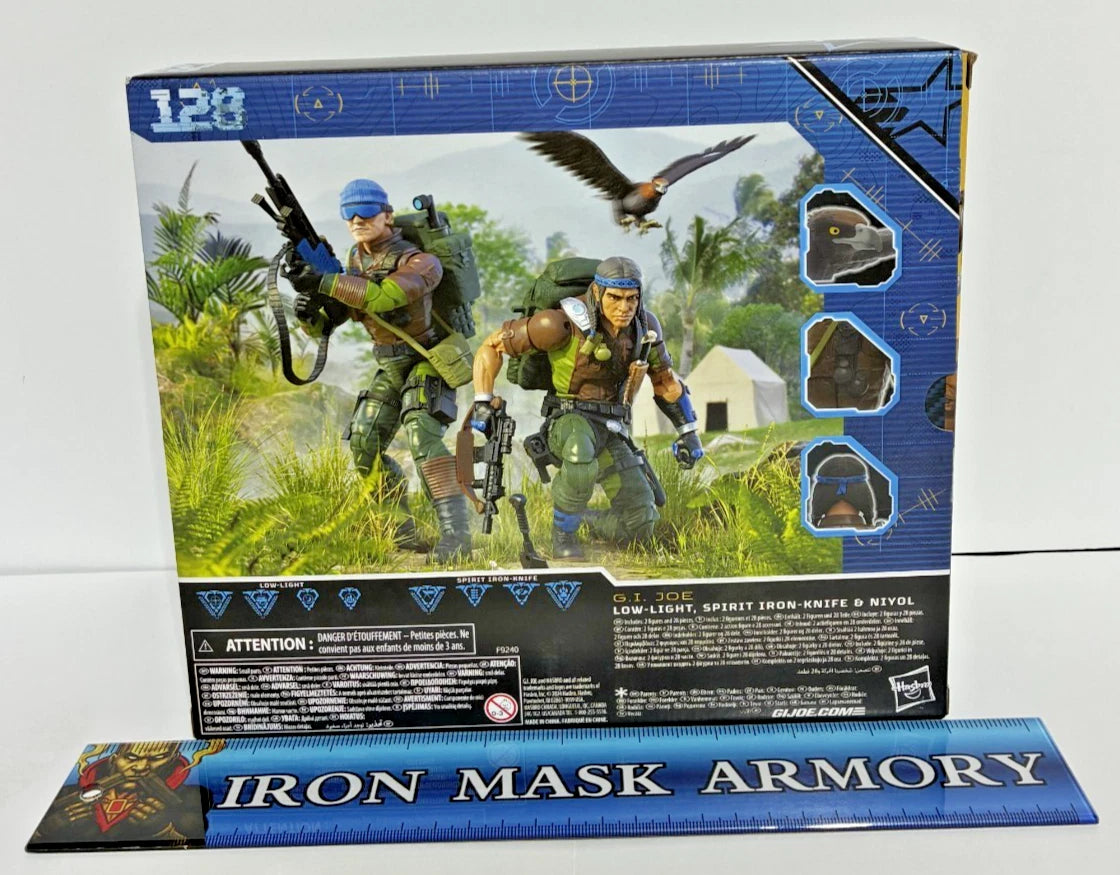 G.I. Joe Classified Series Mad Marauders Bundle — Sgt. Slaughter #129 · Low-Light & Spirit Iron-Knife #128 · Barbecue #58 — 4-Figure Set