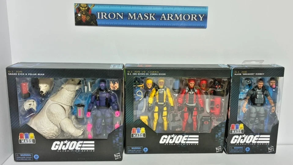 M.A.S.S. Device Elements Bundle — Breaker #158, Snake Eyes & Polar Bear #161, G.I. Joe Diver vs. Cobra Diver #169 | G.I. Joe Classified Series