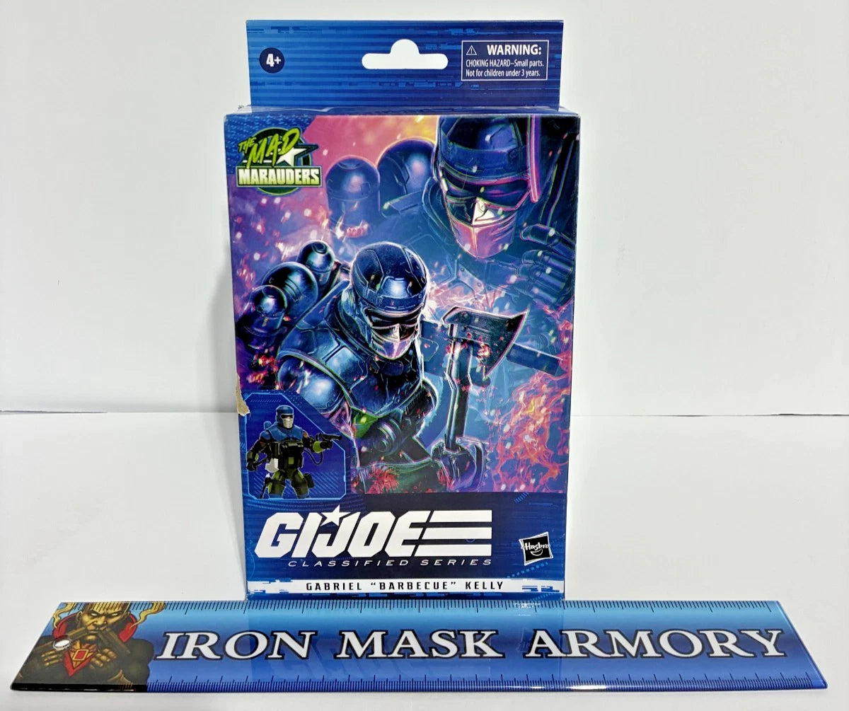 G.I. Joe Classified Series Mad Marauders Bundle — Sgt. Slaughter #129 · Low-Light & Spirit Iron-Knife #128 · Barbecue #58 — 4-Figure Set