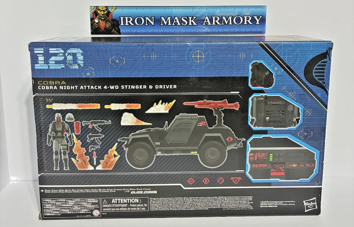 G.I. Joe Classified Series #120 Cobra Night Attack 4-WD Stinger & Driver — Cobra Vehicle & Figure Set