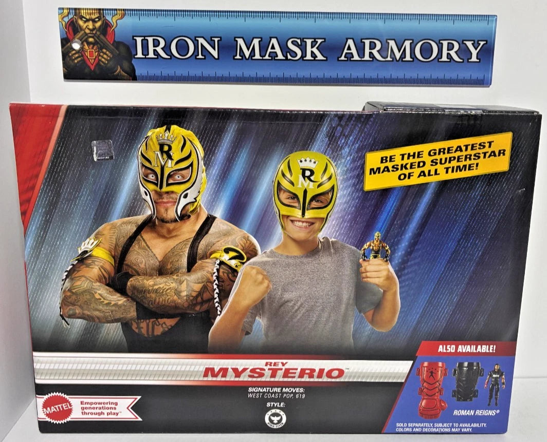 WWE Rey Mysterio Special Edition Role Play Set — Main Event Figure & Kid-Size Wearable Mask — Mattel 2025