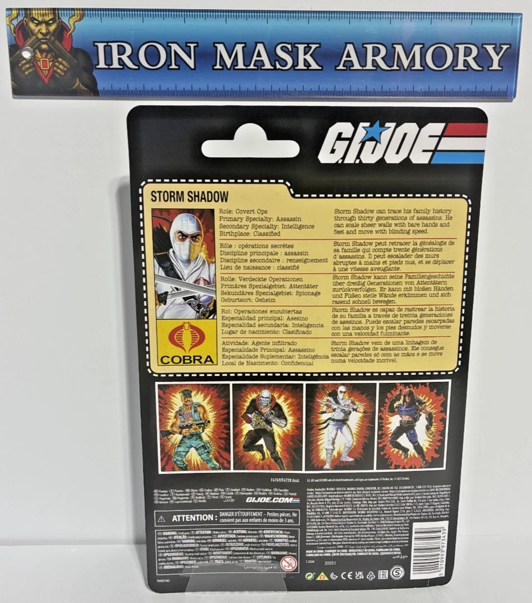 G.I. Joe Classified Series Retro Cardback Storm Shadow 6-Inch Action Figure — Walmart Exclusive