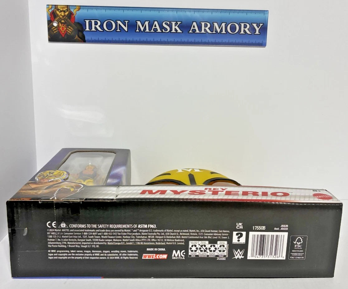 WWE Rey Mysterio Special Edition Role Play Set — Main Event Figure & Kid-Size Wearable Mask — Mattel 2025