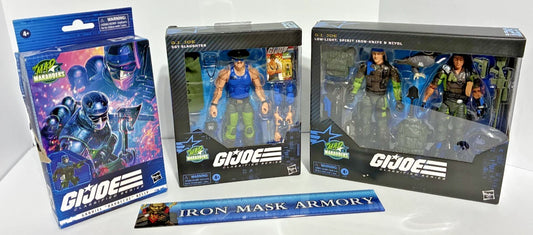 G.I. Joe Classified Series Mad Marauders Bundle — Sgt. Slaughter #129 · Low-Light & Spirit Iron-Knife #128 · Barbecue #58 — 4-Figure Set