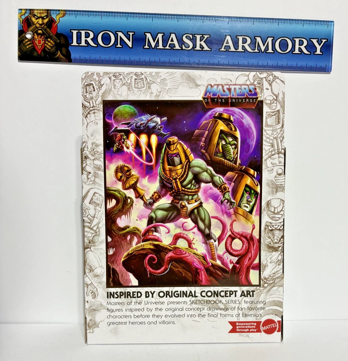 Masters of the Universe Origins Sketchbook Series Bundle — He-Man (Musclor) & Man-E-Faces — Both Target Exclusive
