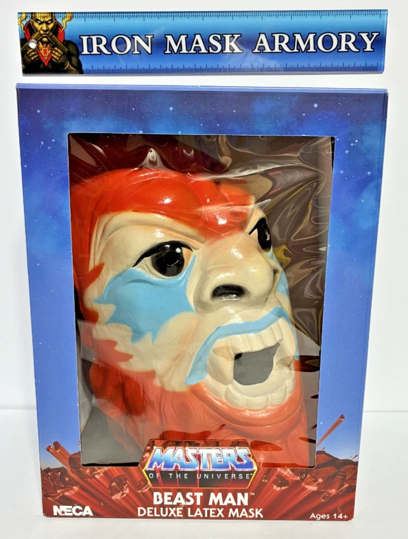 NECA Masters of the Universe — Beast Man Classic Deluxe Latex Mask | 40th Anniversary | Full-Head Pullover | New