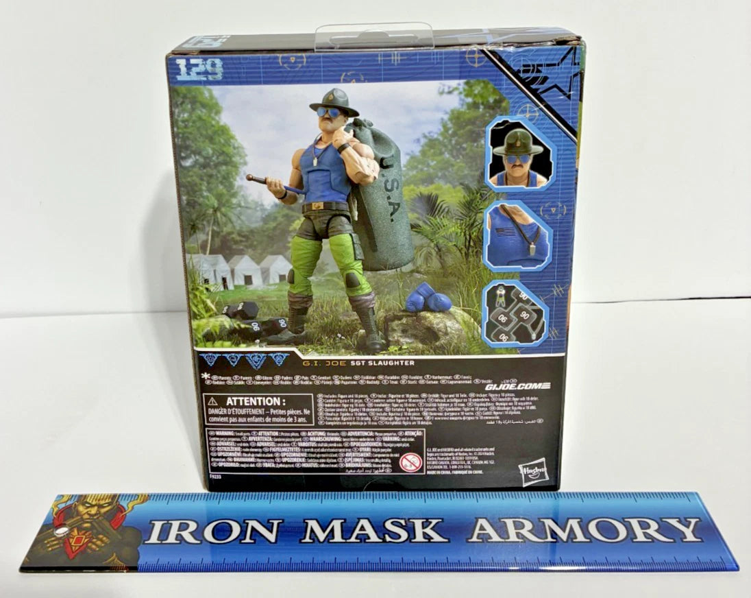 G.I. Joe Classified Series Mad Marauders Bundle — Sgt. Slaughter #129 · Low-Light & Spirit Iron-Knife #128 · Barbecue #58 — 4-Figure Set
