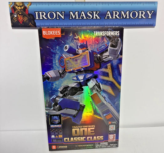Blokees Classic Class #17 — Soundwave Model Kit | Transformers One | Light-Up Eyes & Chest | 85-Piece Snap-Fit | New in Box