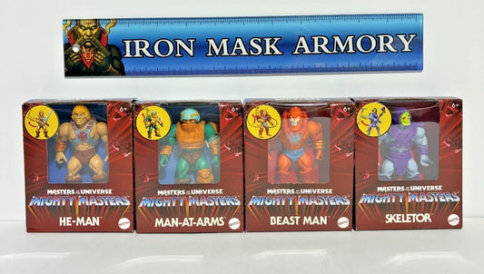 Masters of the Universe Mighty Masters 3.25" Action Figure Complete Set of 4 — He-Man, Skeletor, Man-At-Arms & Beast Man — Walmart Exclusive
