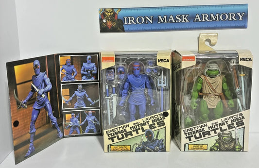NECA TMNT Mirage Comics Bundle — Ultimate Foot Ninja & Hunter Leonardo | 7-Inch Action Figures | New in Box