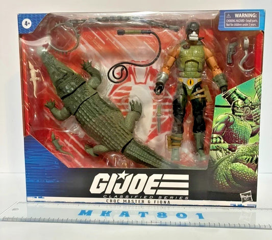 G.I. Joe Classified Series — Croc Master & Fiona #38 | Cobra Reptile Trainer | Deluxe 6-Inch Action Figure Set | New in Box