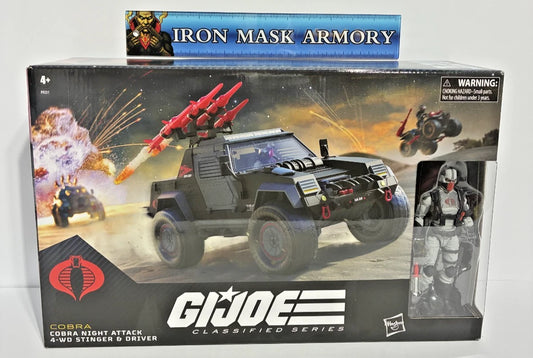 G.I. Joe Classified Series #120 Cobra Night Attack 4-WD Stinger & Driver — Cobra Vehicle & Figure Set