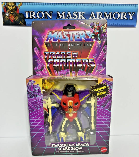 Masters of the Universe X Transformers Starscream Armor Scare Glow SEALED