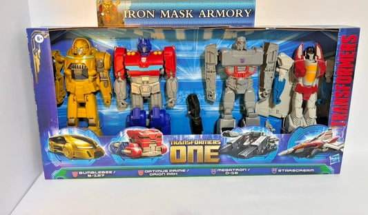 Transformers One Mega Changer 4-Pack — Optimus Prime, Megatron, Bumblebee & Starscream 11-Inch Figures — Target Exclusive