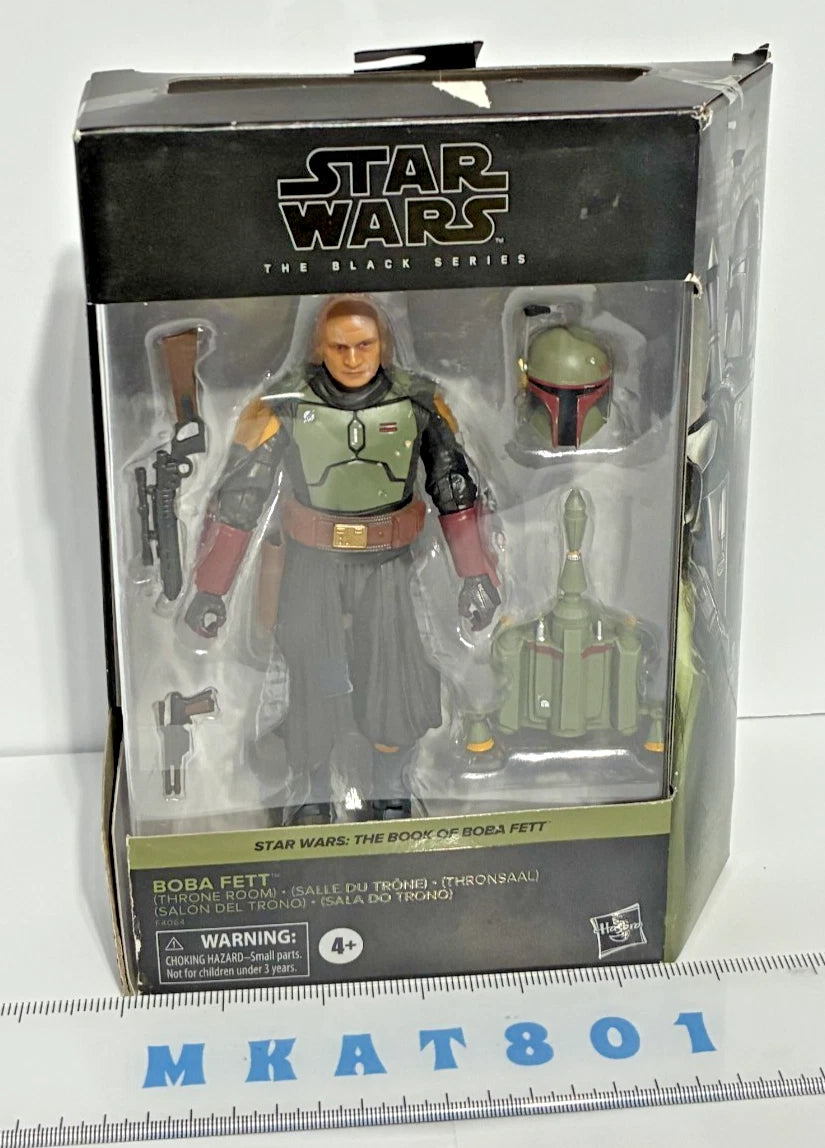 Star Wars The Black Series — Boba Fett (Throne Room) Deluxe #BOBF 02 | The Book of Boba Fett | 6-Inch Action Figure | Box Damaged