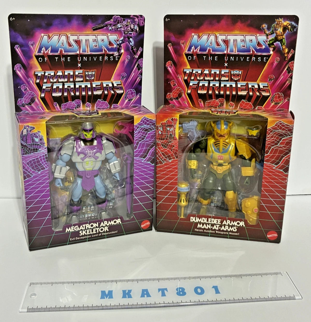 Masters of the Universe x Transformers — Megatron Armor Skeletor & Bumblebee Armor Man-At-Arms Bundle | MOTU Origins 5.5-Inch Action Figures | Target Exclusive
