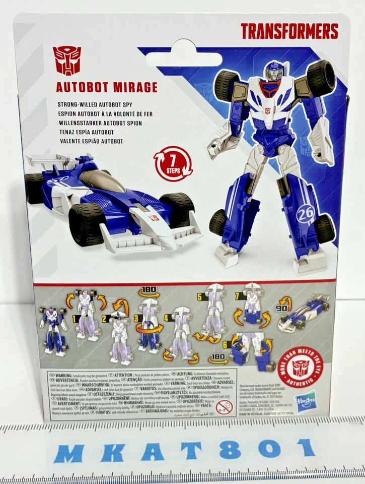 Transformers Authentics Alpha — Autobot Mirage | 2-in-1 Robot to F1 Racecar | 7-Inch Action Figure | New in Box