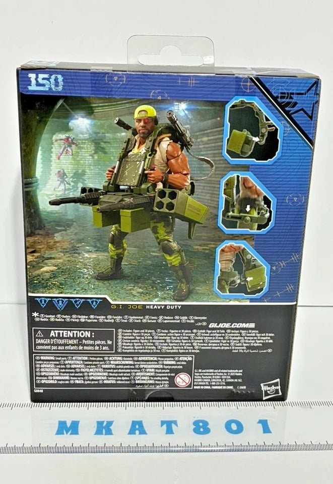 G.I. Joe Classified Series — Heavy Duty with Man-Portable Heavy Weapons System #150 | Deluxe 6-Inch Action Figure | 30 Accessories