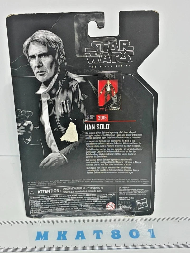 Star Wars The Black Series Archive — Han Solo (The Force Awakens) | Photoreal Deco | 6-Inch Action Figure | Box Has Tear
