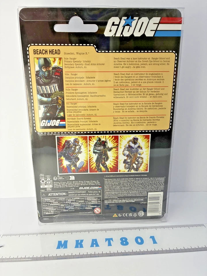G.I. Joe Classified Series — Retro Cardback Beach Head | Classic A Real American Hero Card | 6-Inch Action Figure + Protective Case | New on Card