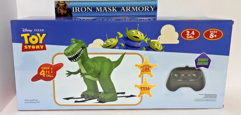 Disney Pixar Toy Story — Remote Control Inflatable Rex | 4-Foot Tall RC Figure | Toy Story 5