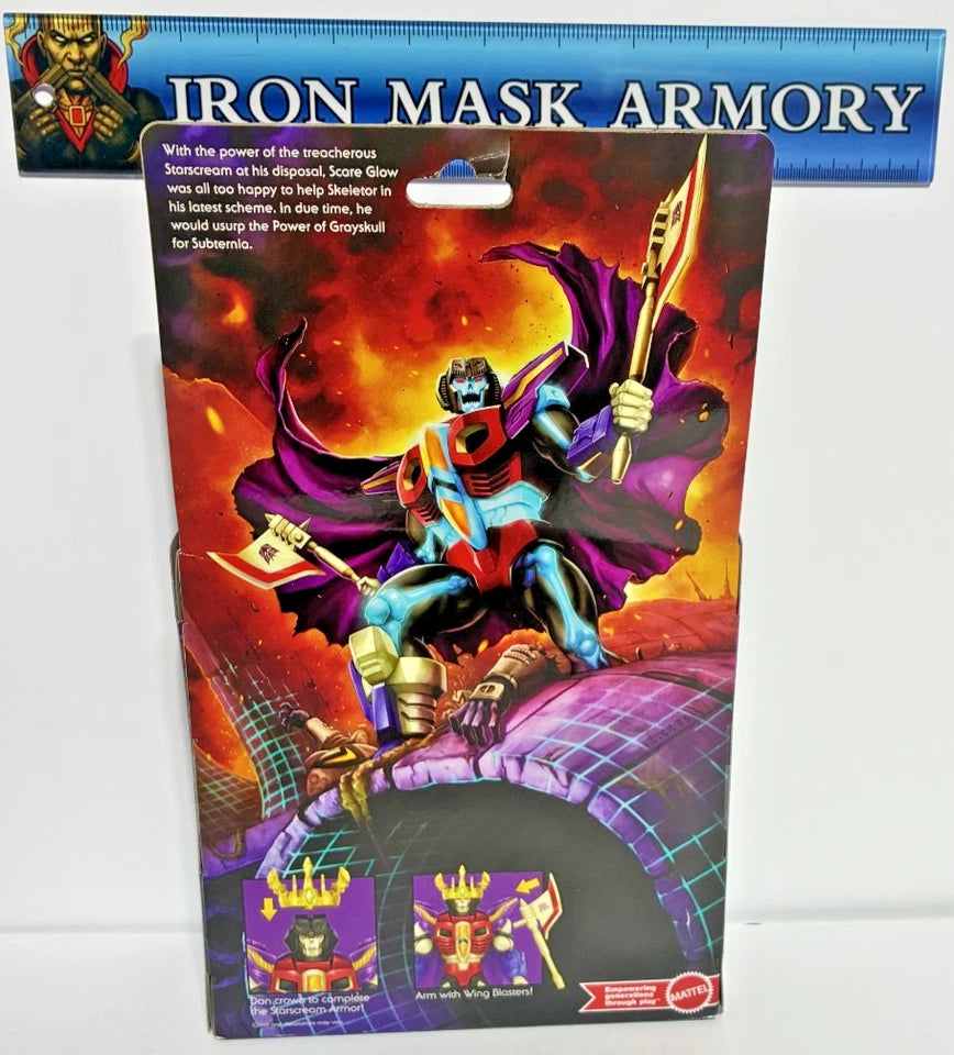 Masters of the Universe X Transformers Starscream Armor Scare Glow SEALED