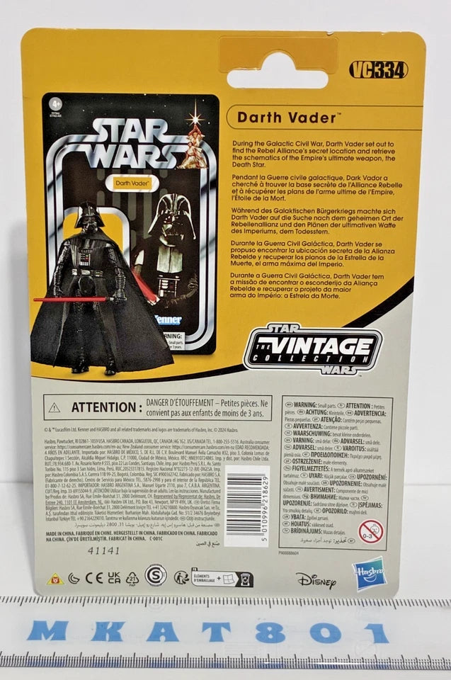 Star Wars The Vintage Collection — Darth Vader (A New Hope) VC334 | Classic Kenner Card | 3.75-Inch Action Figure | New on Card