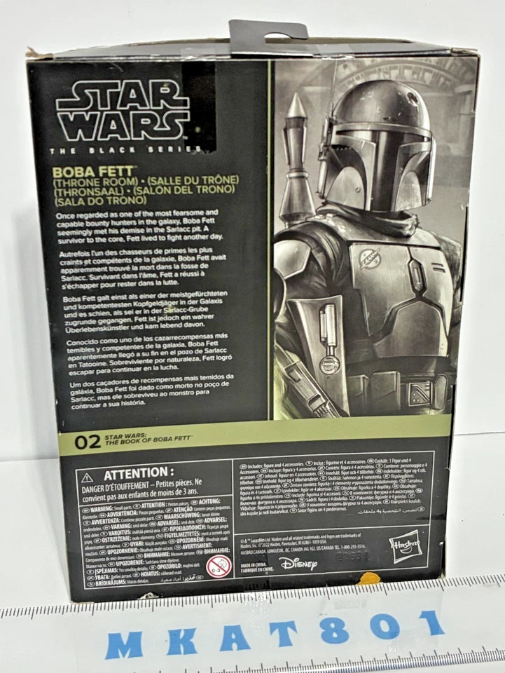 Star Wars The Black Series — Boba Fett (Throne Room) Deluxe #BOBF 02 | The Book of Boba Fett | 6-Inch Action Figure | Box Damaged