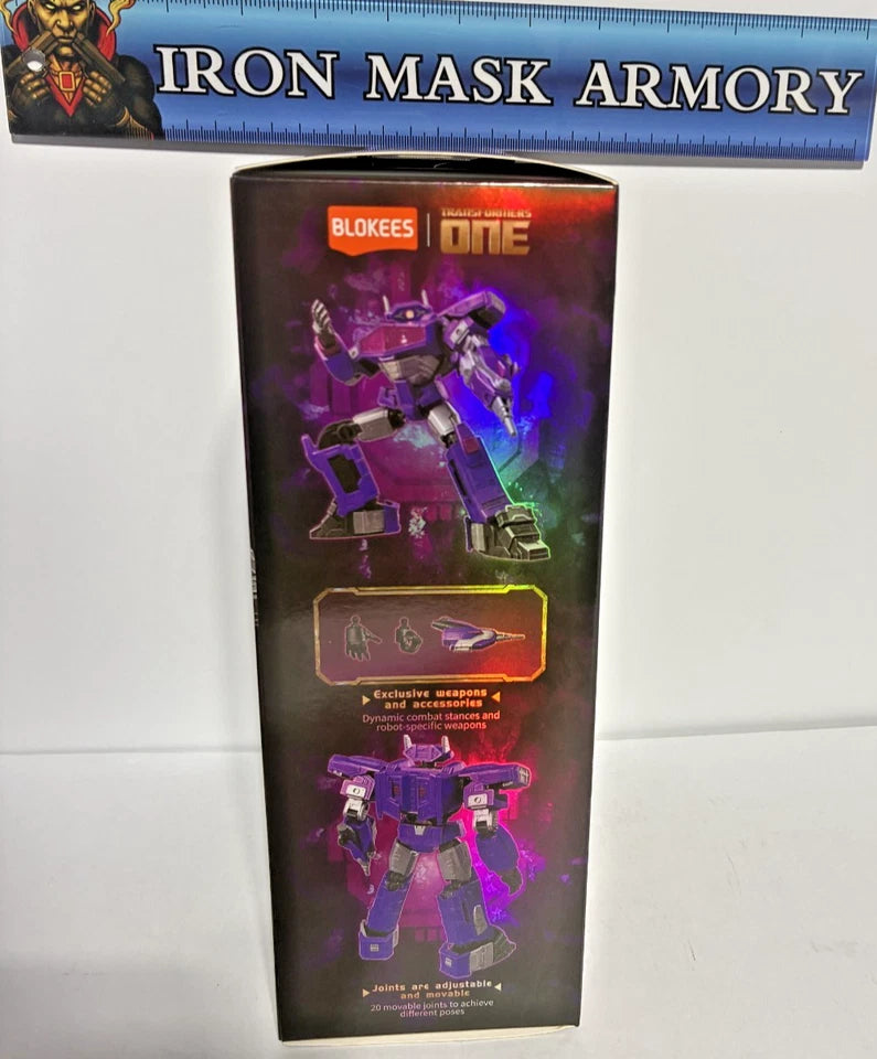 Blokees Classic Class #18 — Shockwave Model Kit | Transformers One | Light-Up Eyes & Chest | 86-Piece Snap-Fit | New in Box