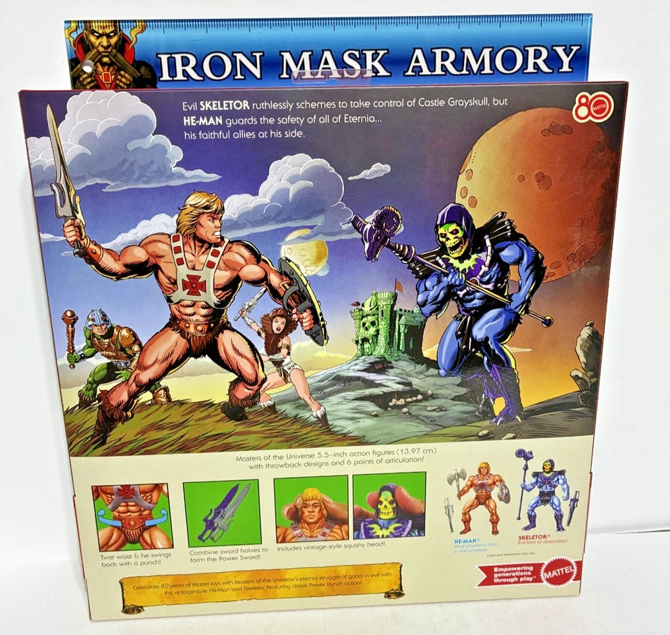 Masters of the Universe Origins — Retro Punching He-Man & Skeletor | Mattel 80th Anniversary 2-Pack | Target Exclusive | New in Box