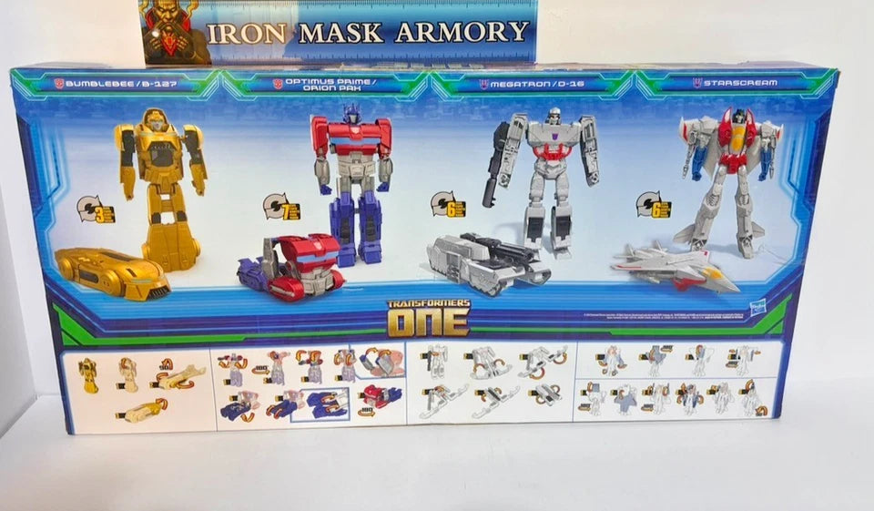Transformers One Mega Changer 4-Pack — Optimus Prime, Megatron, Bumblebee & Starscream 11-Inch Figures — Target Exclusive