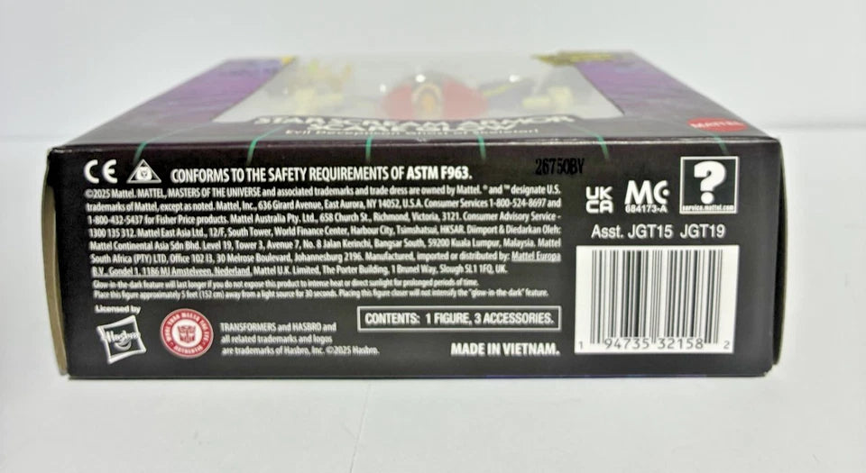 Masters of the Universe X Transformers Starscream Armor Scare Glow SEALED
