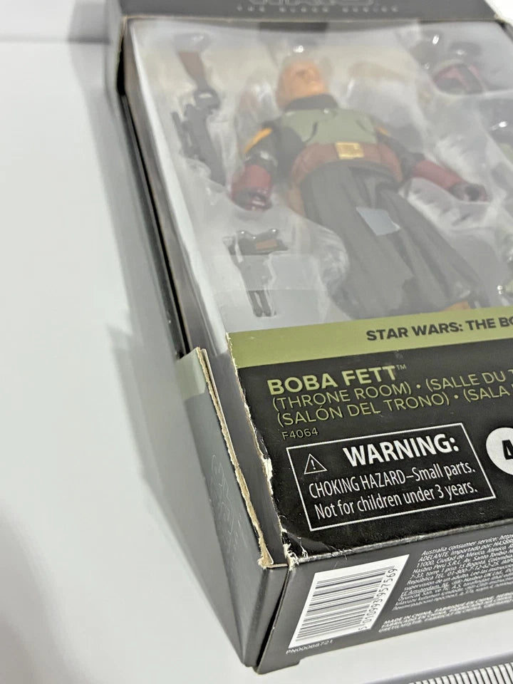 Star Wars The Black Series — Boba Fett (Throne Room) Deluxe #BOBF 02 | The Book of Boba Fett | 6-Inch Action Figure | Box Damaged