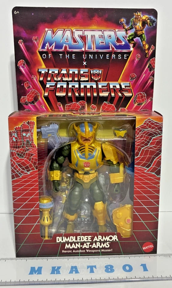 Masters of the Universe x Transformers — Megatron Armor Skeletor & Bumblebee Armor Man-At-Arms Bundle | MOTU Origins 5.5-Inch Action Figures | Target Exclusive