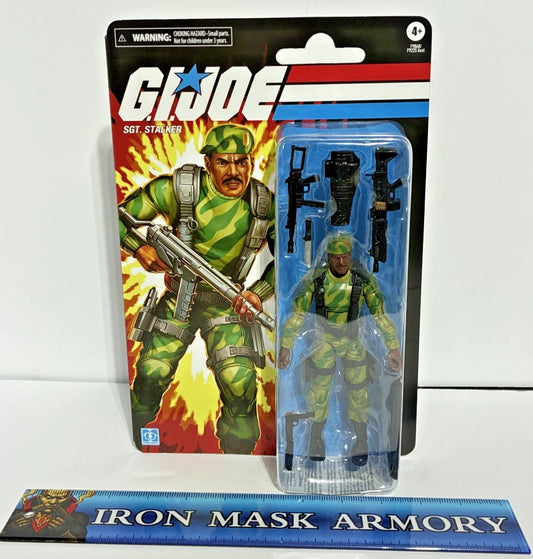 G.I. Joe Classified Series — Sgt. Stalker Retro Cardback | Classic A Real American Hero Card | 6-Inch Action Figure | New on Card